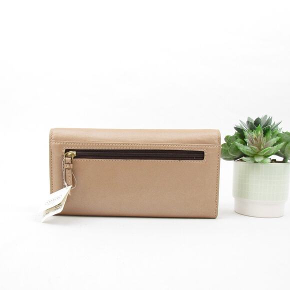 NWT Coach Dune Pebbled Leather Check Wallet - Picture 3 of 9